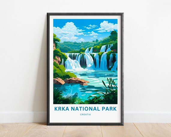 Krka National Park Croatia Waterfalls Turquoise Pools Art Print