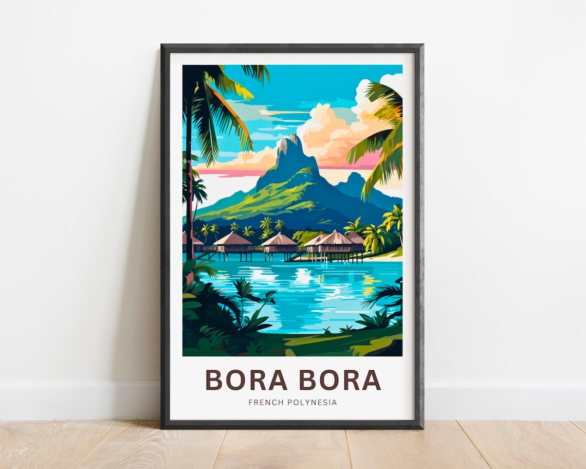 Bora Bora French Polynesia Travel Poster