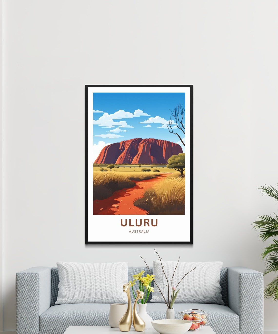 Uluru Australia Ayers Rock Red Desert Outback Custom Travel Poster - Image 3