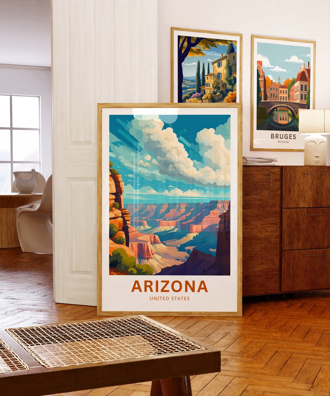 Arizona Grand Canyon Red Rock Desert Landscape Travel Poster - Image 5