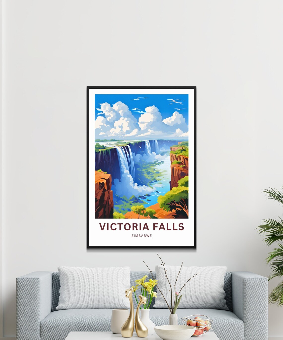 Victoria Falls Poster, Zimbabwe Travel Poster - Image 2