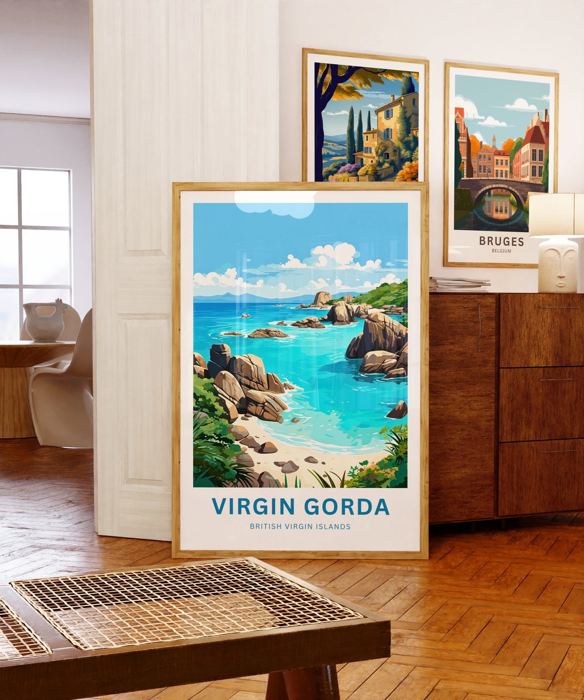 Virgin Gorda British Virgin Islands Rocky Coast Turquoise Waves Poster - Image 5