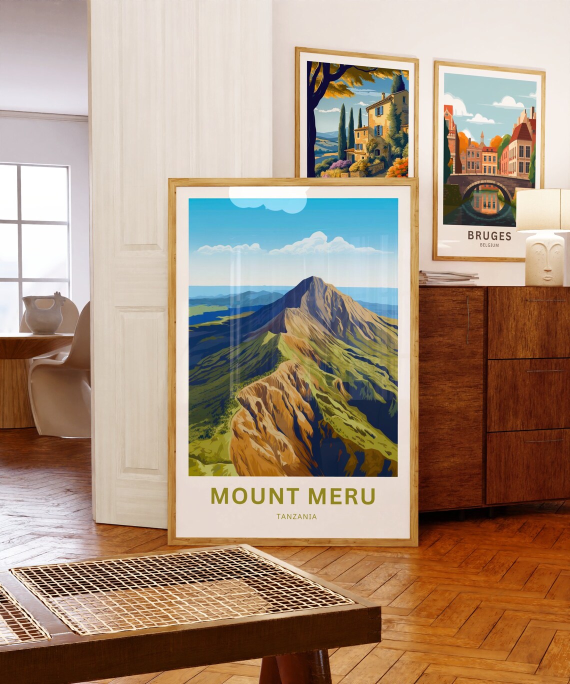 Mount Meru Tanzania Rugged Volcano Rocky Ridge View Travel Poster - Image 5