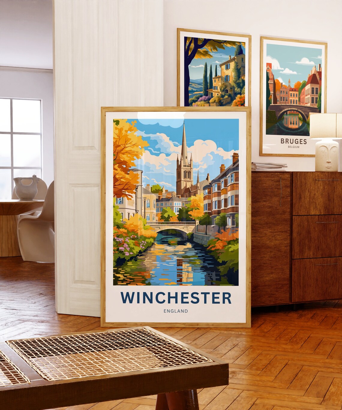 Winchester England Present Travel Poster - Image 5