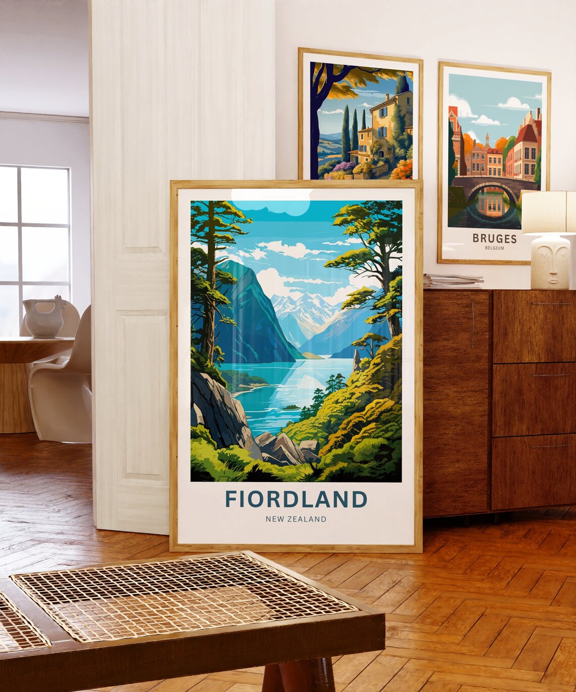 Fiordland New Zealand Fiord Valley Pine Trees Personalized Poster - Image 5