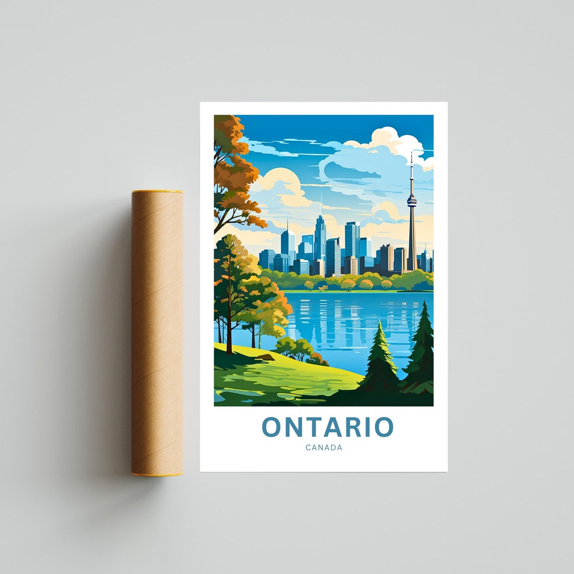 Ontario Canada Toronto Skyline Waterfront Park Travel Poster - Image 4