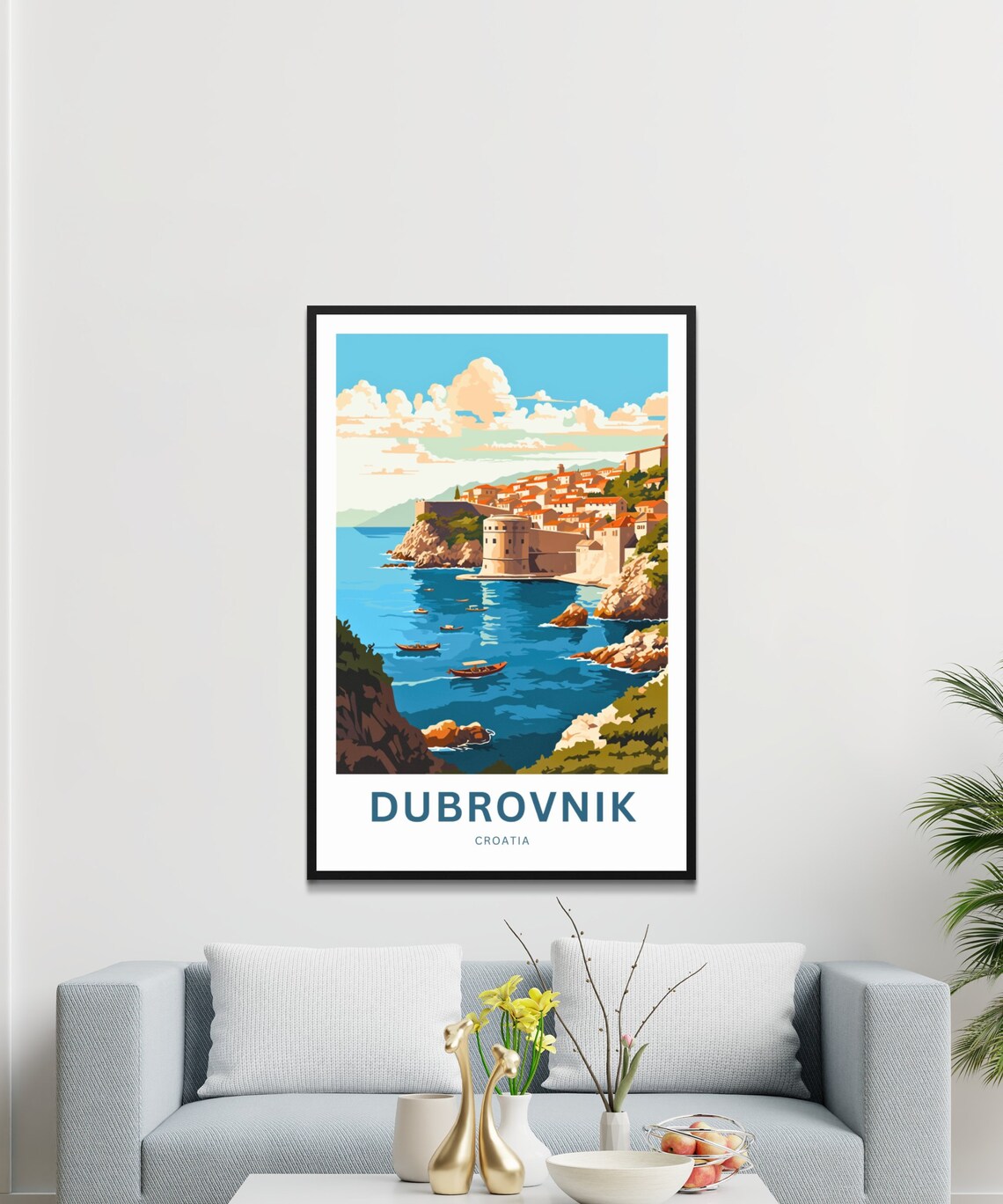 Personalized Dubrovnik Travel Print, Croatia Poster - Image 3