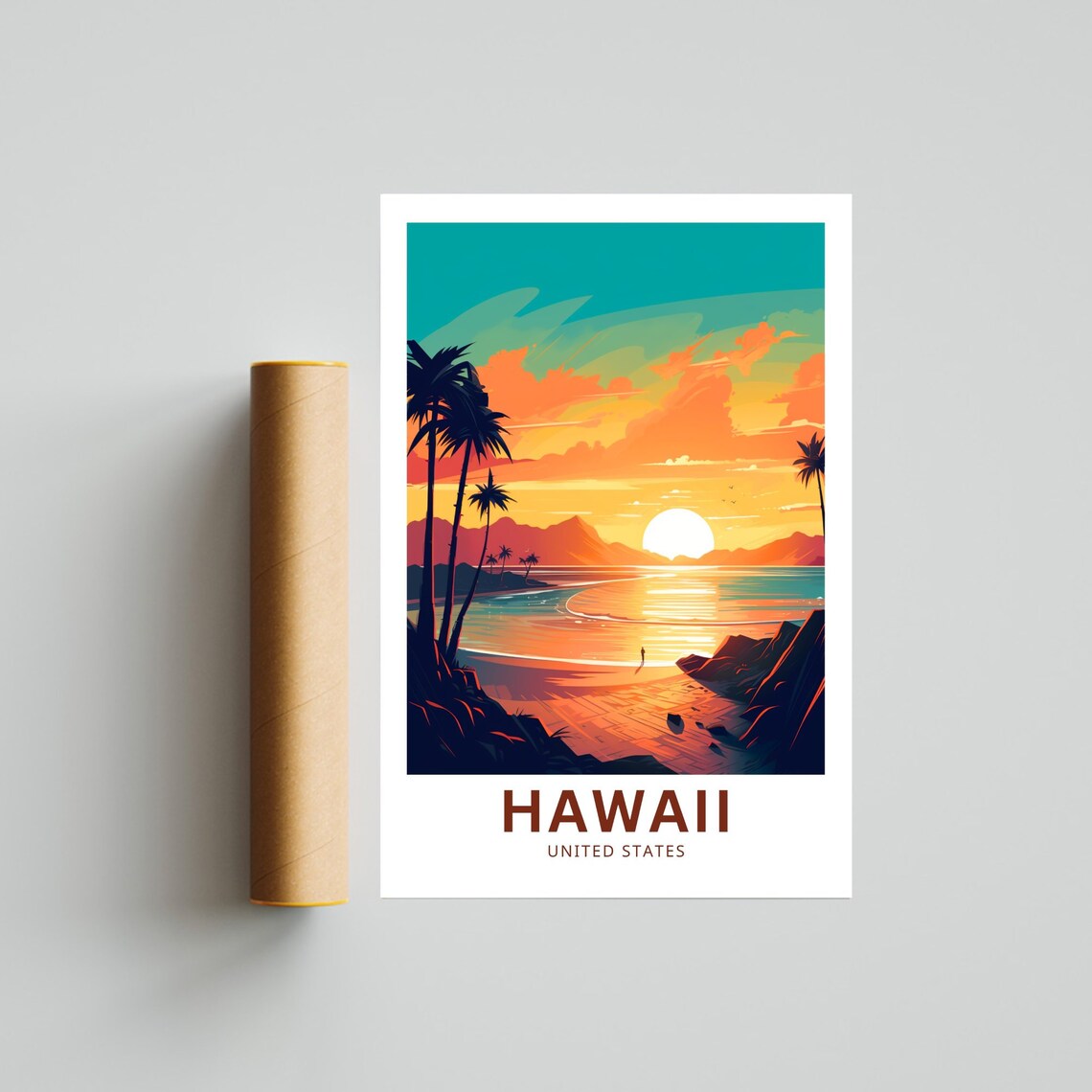 Hawaii Travel Poster, United States Wall Art - Image 4