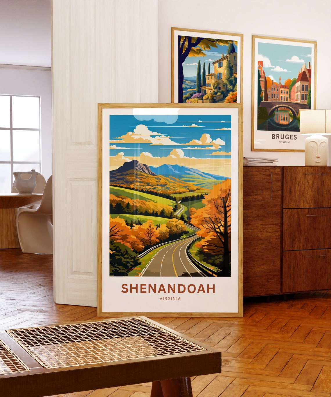 Shenandoah Virginia Autumn Mountain Road Fall Colors Travel Poster - Image 5