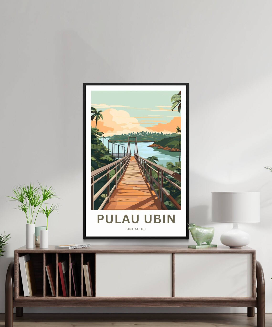Pulau Ubin Travel Poster, Singapore Wall Art - Image 2