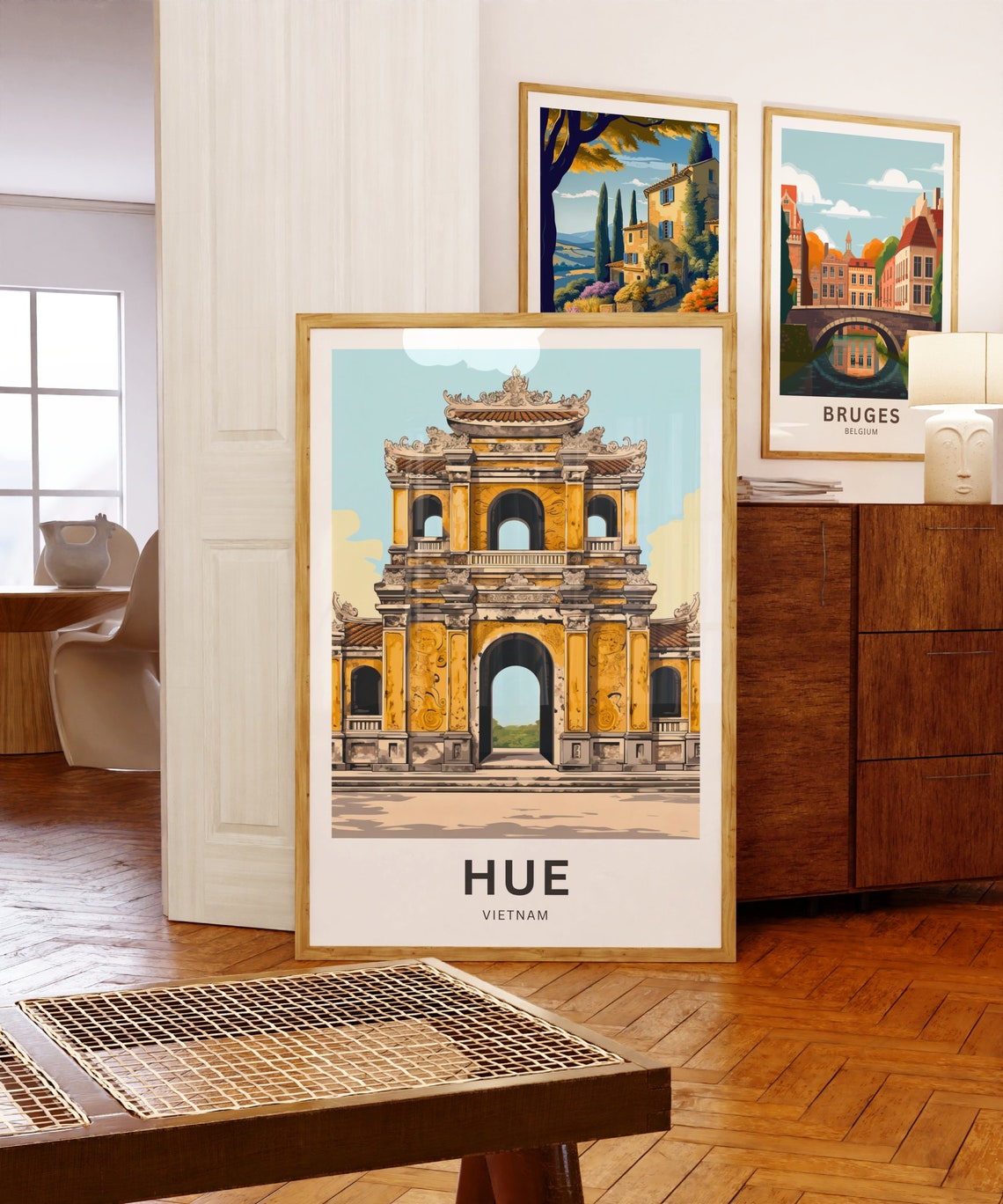 Hue Vietnam Imperial Gate Personalized Custom Text Travel Poster - Image 5