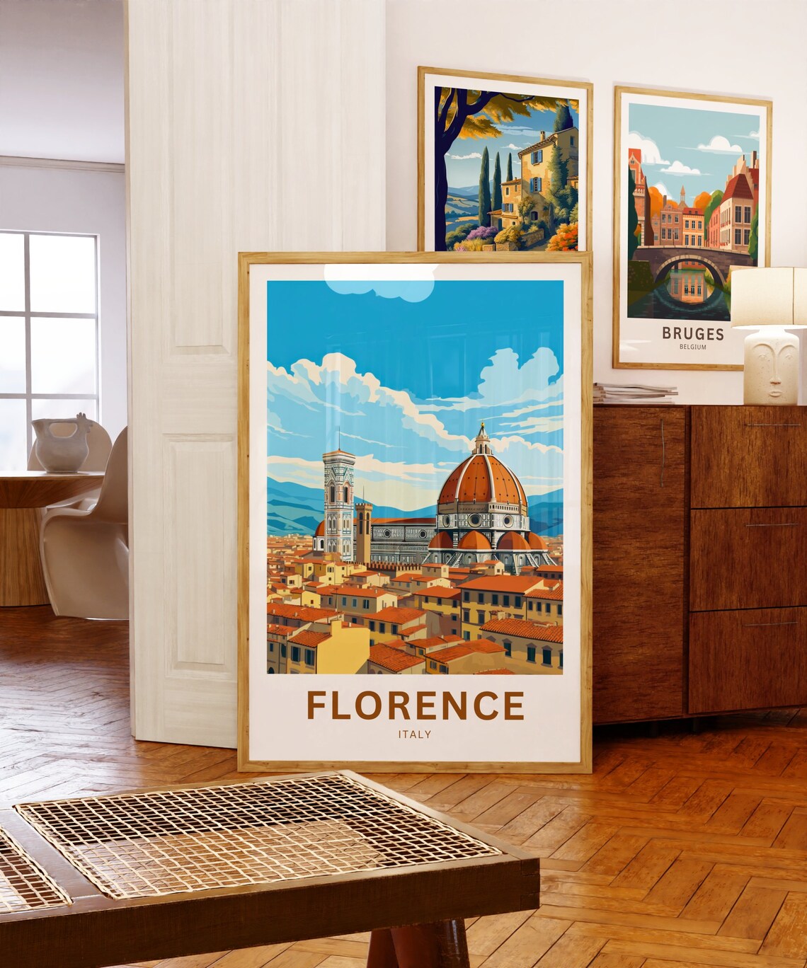 Florence Italy Duomo Cityscape Vintage Travel Poster Personalized Gift - Image 5