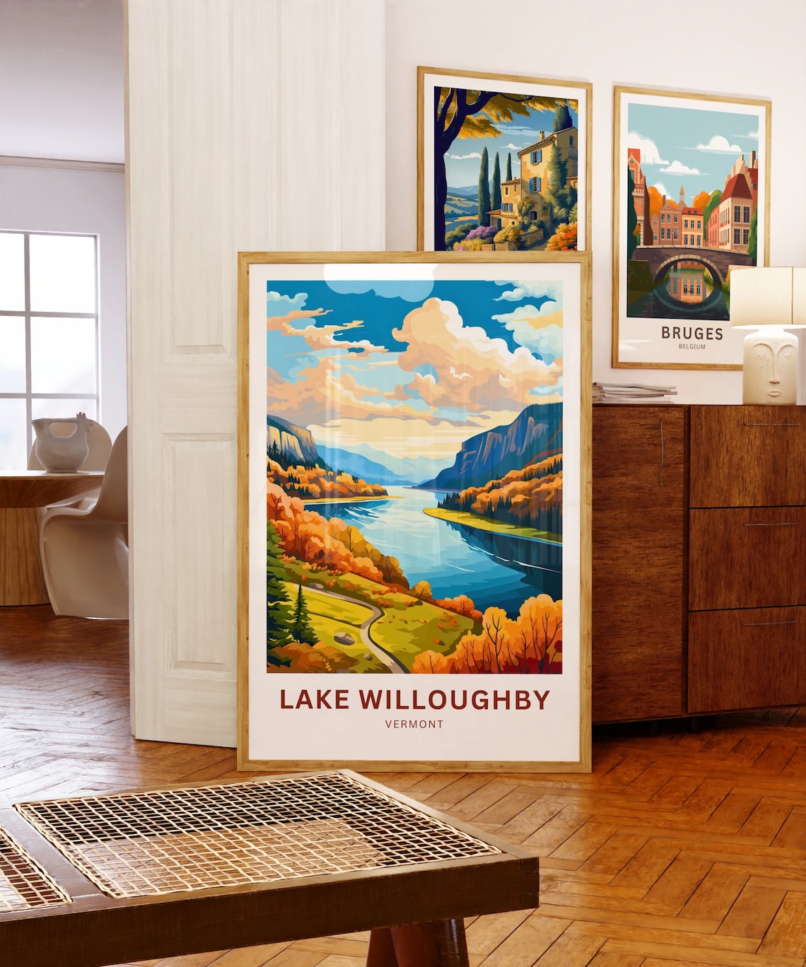 Personalized Lake Willoughby Vermont Fall Foliage Lake Poster - Image 5