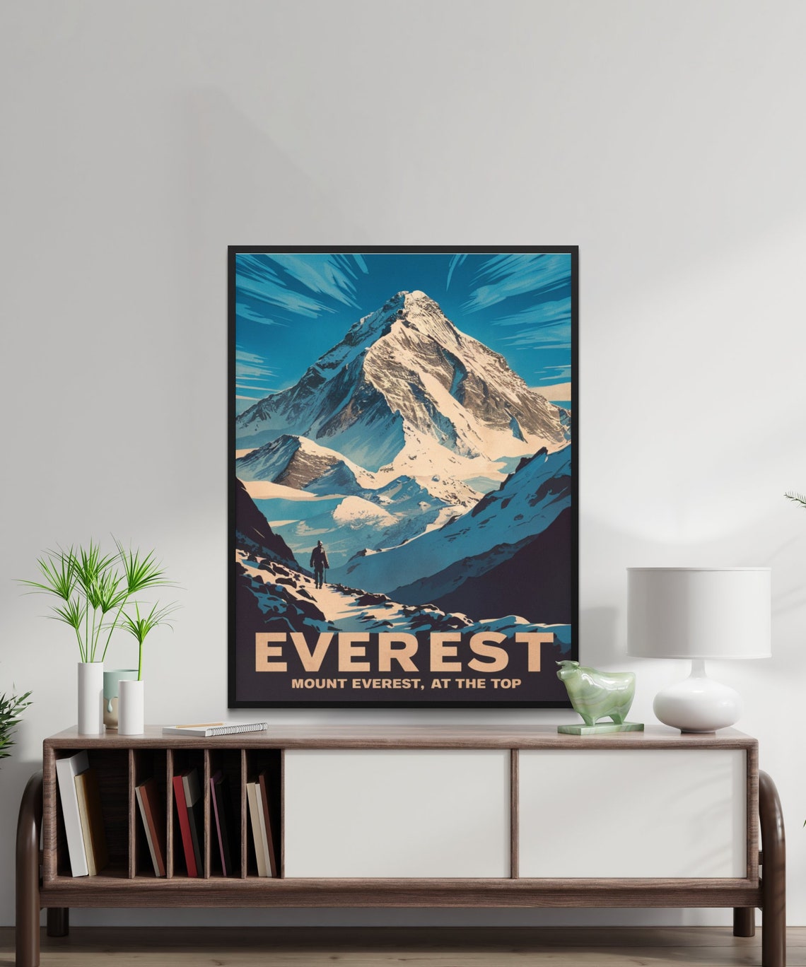 Everest Climber Blue Ridge Summit Ascent View At The Top Poster - Image 2