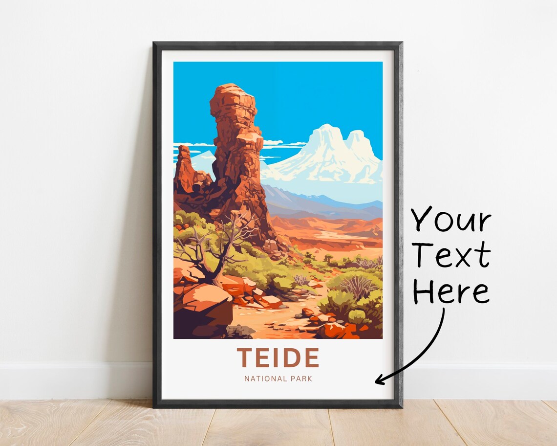 Personalized Teide National Park Tenerife Volcano Travel Poster