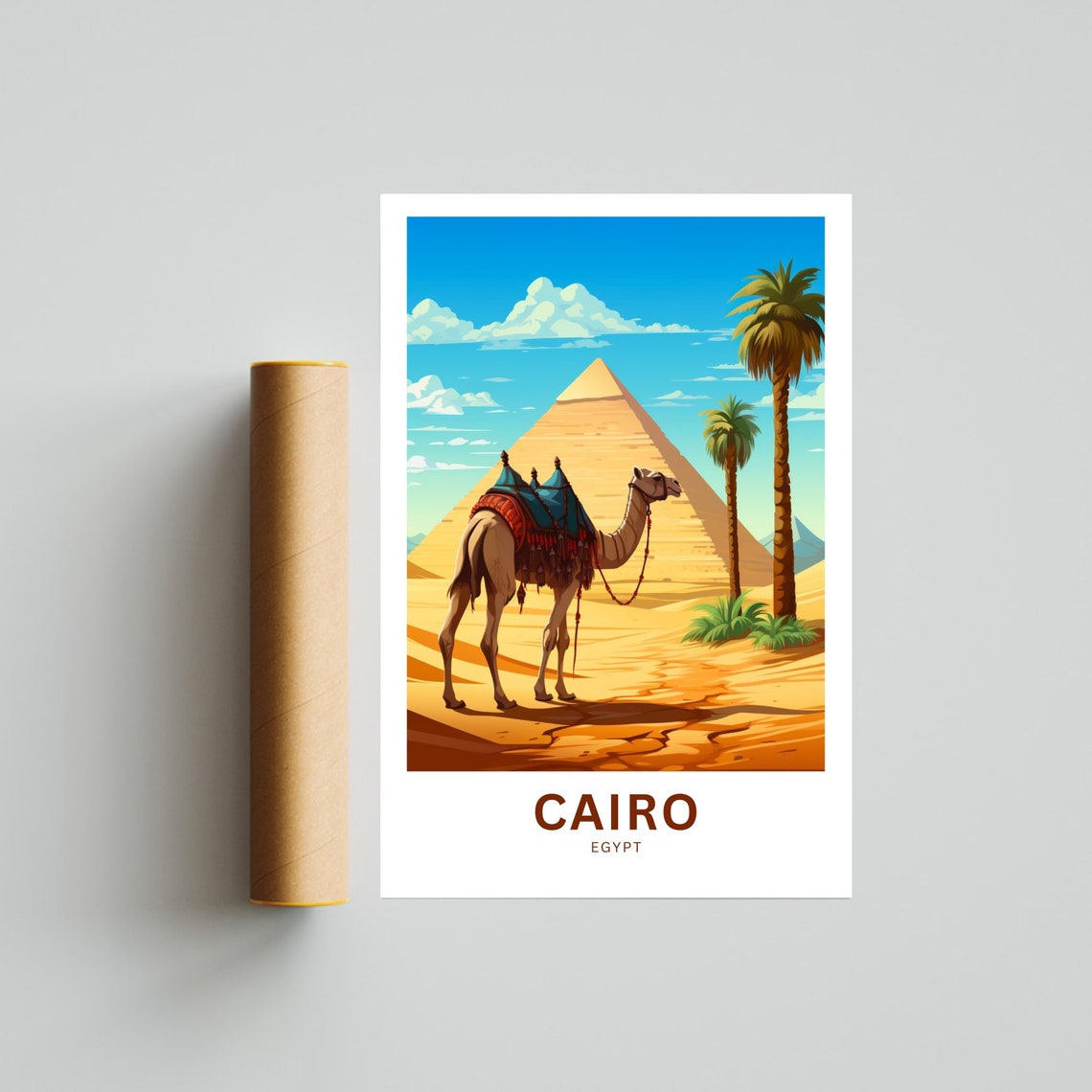 Cairo Travel Print Cairo Poster Egypt Wall Art Framed Present Gift Egypt Present - Image 4