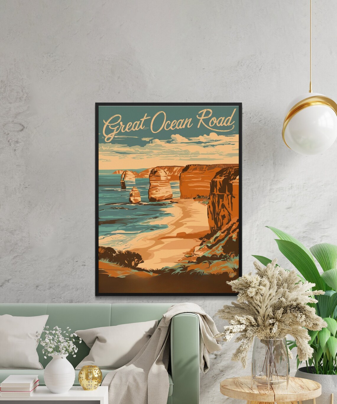 Great Ocean Road Twelve Apostles Vintage Retro Travel Poster - Image 3