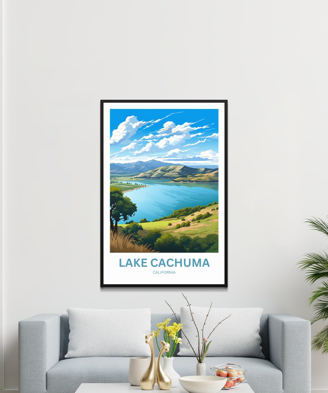Personalized Lake Cachuma Travel Poster, California - Image 3