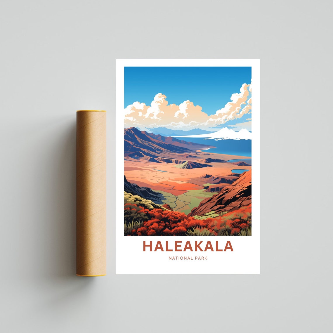 Haleakala National Park Volcano Crater Vista Personalized Poster - Image 4