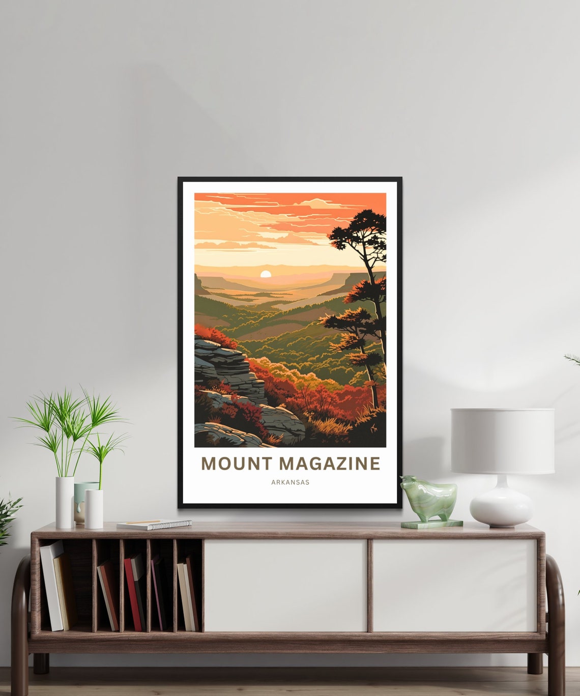Mount Magazine Arkansas Sunset Valley Overlook Travel Poster - Image 2