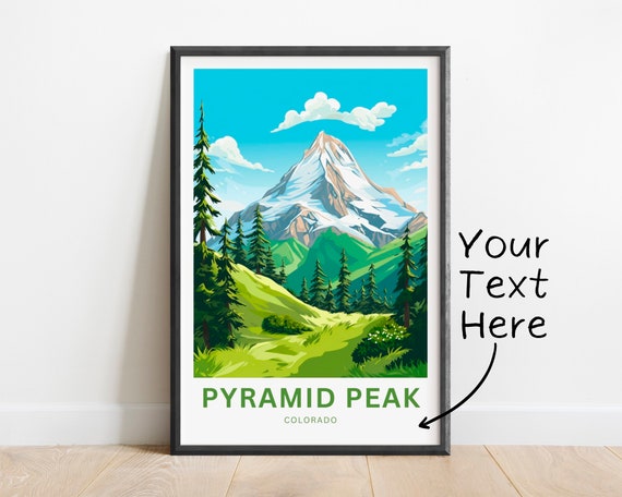 Personalized Pyramid Peak Travel Print Pyramid Peak Poster United States Wall Art Framed Present Gift Colorado Present
