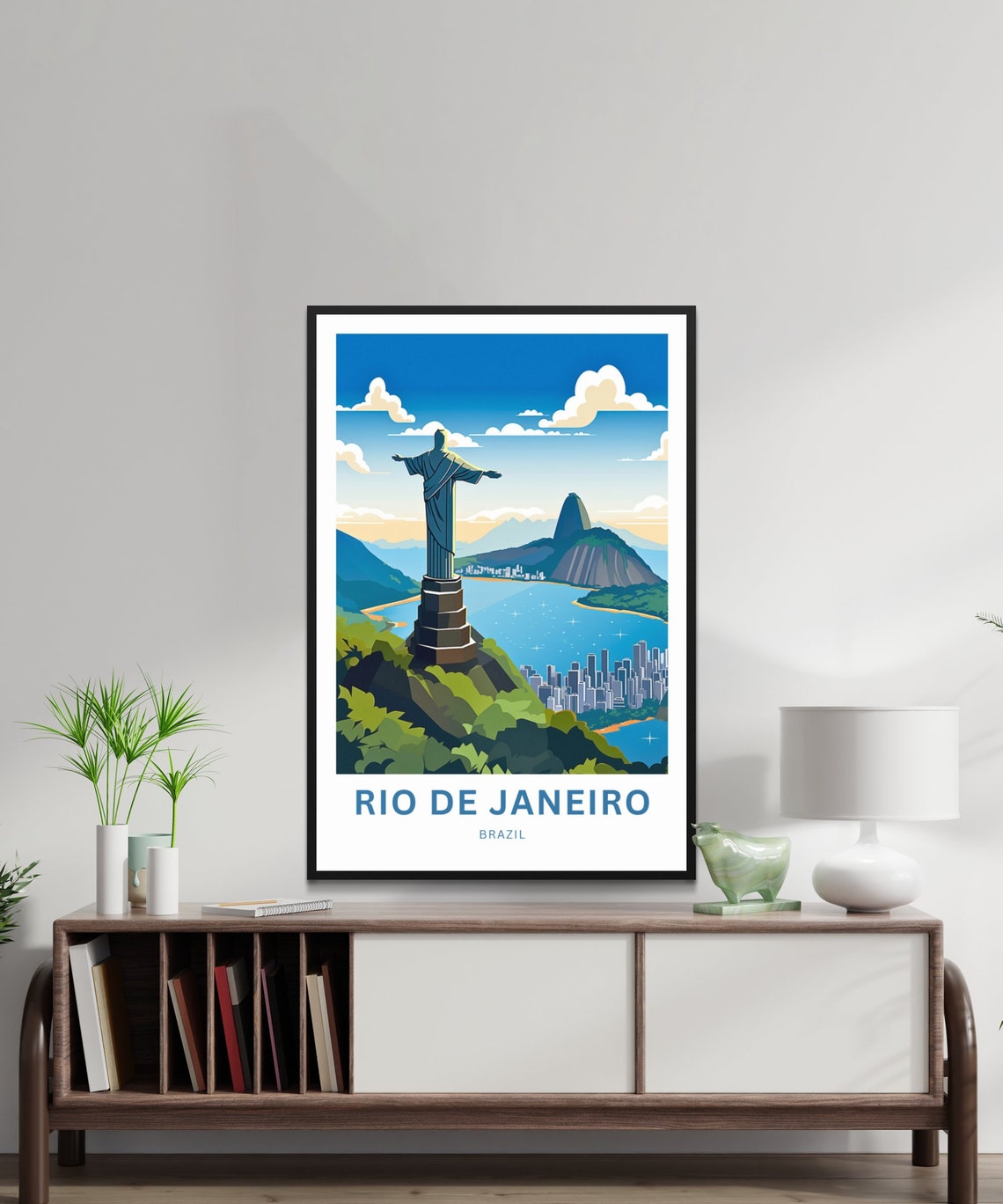 Personalized Rio De Janiero Travel Print Rio De Janiero Poster Brazil Wall Art Framed Present Gift Brazil Present - Image 3