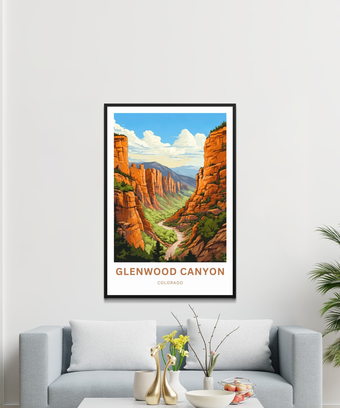 Personalized Glenwood Canyon Colorado Red Spires Custom Travel Poster - Image 3