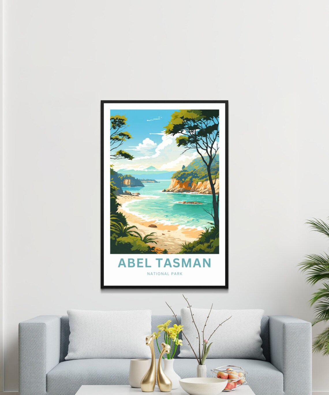 Abel Tasman National Park Golden Bay Cliffs Custom Travel Poster - Image 3