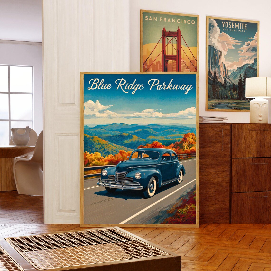 Blue Ridge Parkway Vintage Travel Poster, Virginia Art Print - Image 5