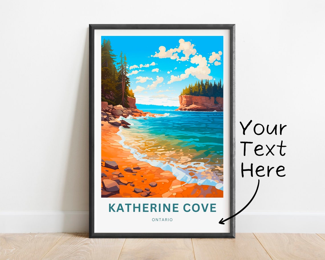 Personalized Katherine Cove Ontario Turquoise Shore Beach Poster