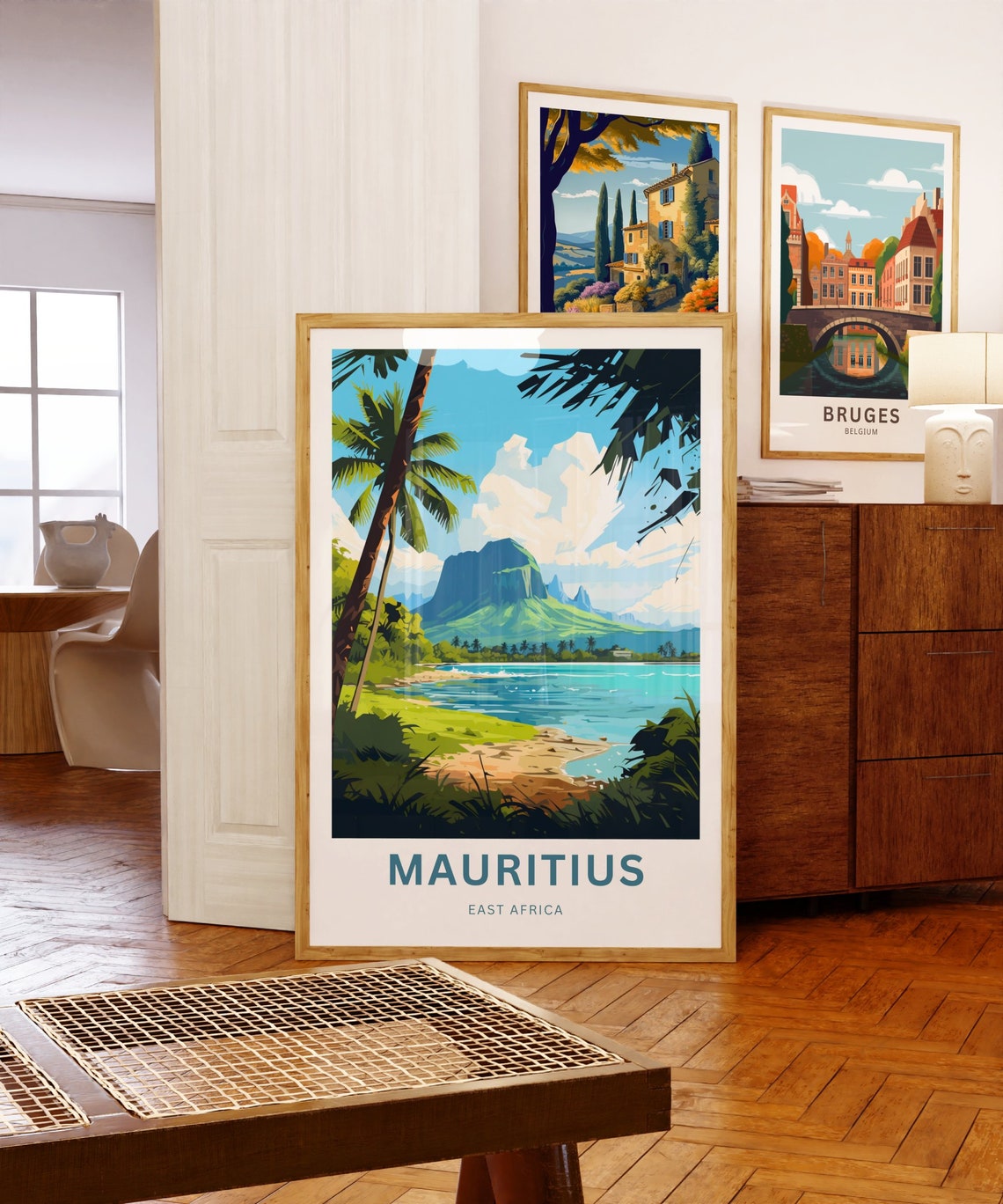 Mauritius Travel Print Mauritius Poster Africa Wall Art Framed Present Gift Africa Present - Image 5