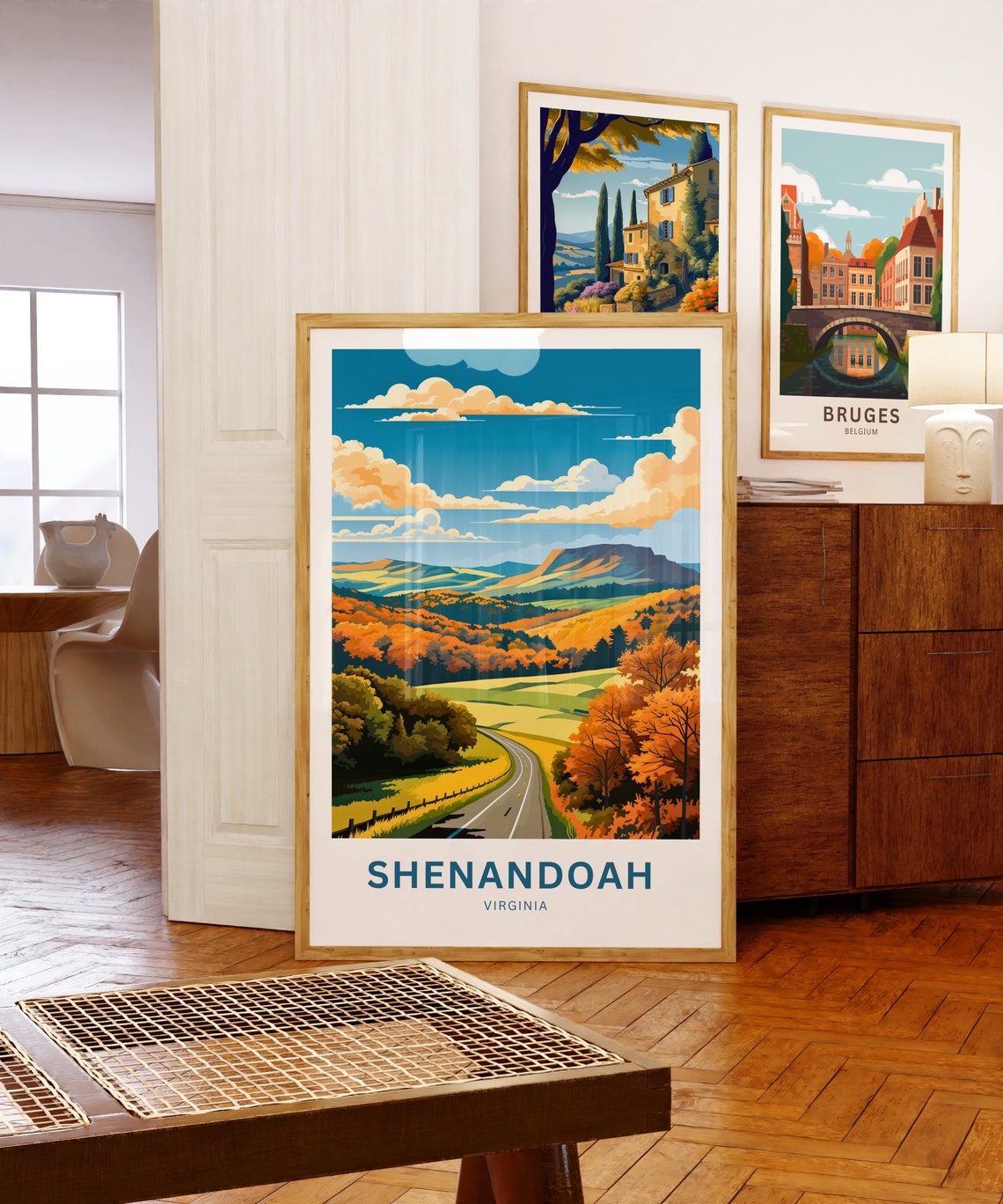 Shenandoah Virginia Personalized Fall Foliage Road Travel Poster - Image 5