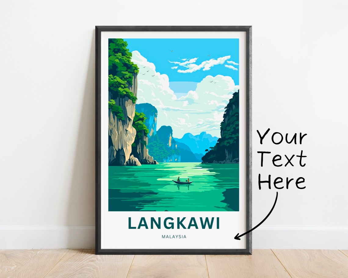 Personalized Langkawi Travel Poster, Malaysia Wall Art