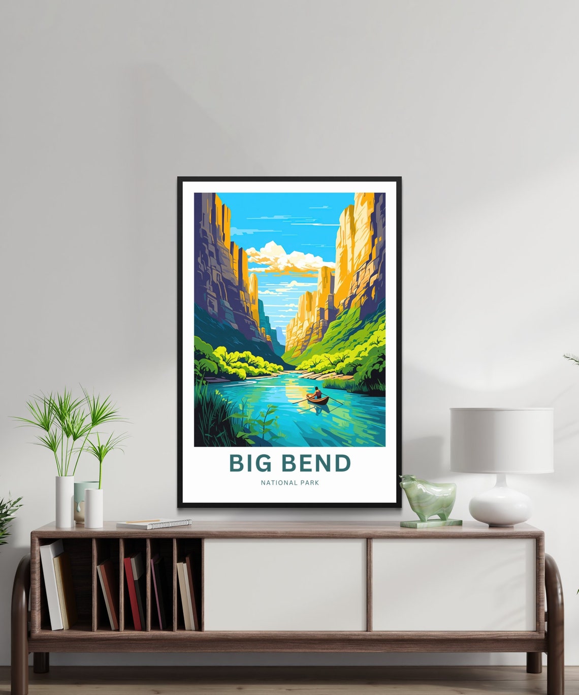 Big Bend National Park Canoe River Canyon Adventure Travel Poster - Image 2