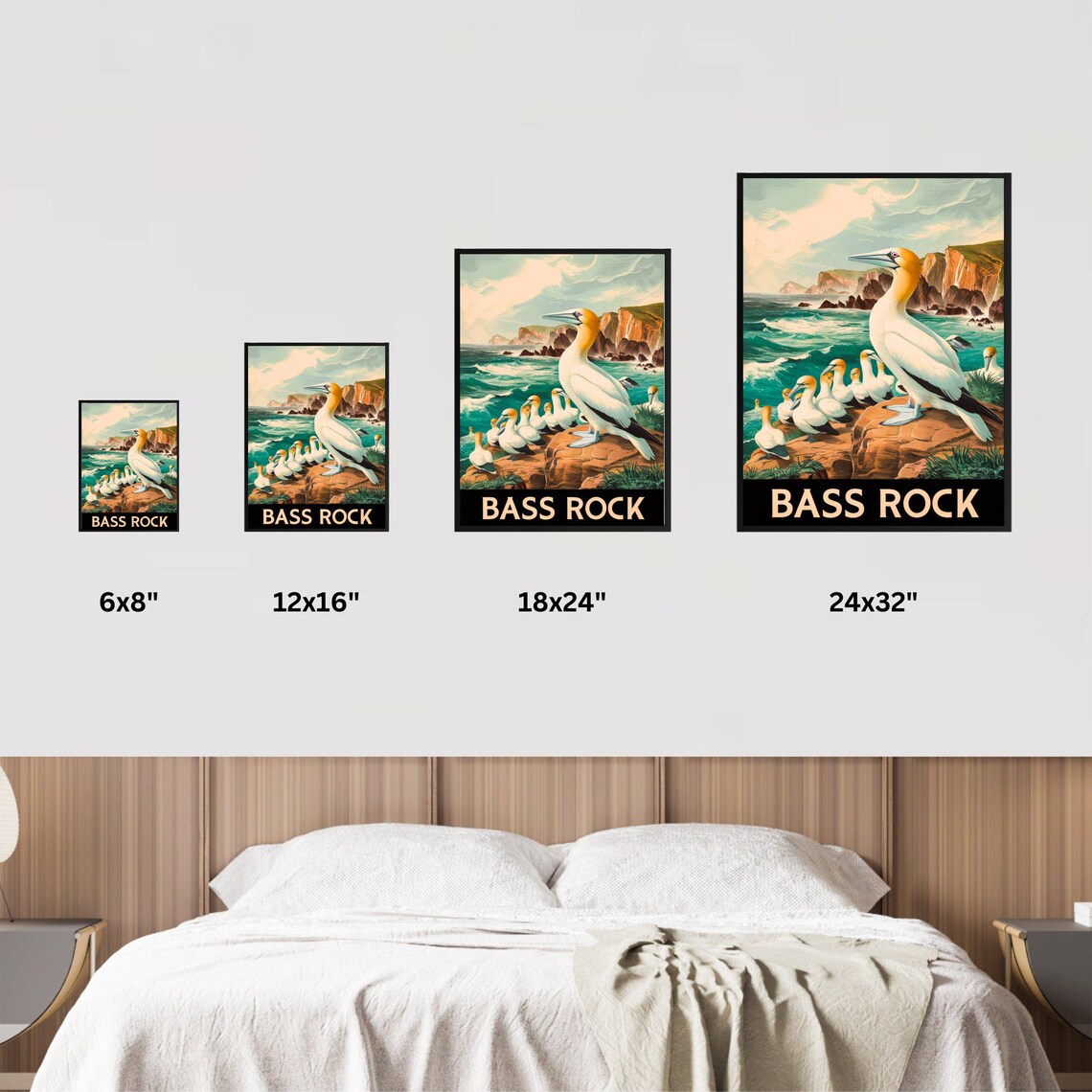 Bass Rock Scotland Northern Gannets Seabird Colony Travel Poster - Image 2