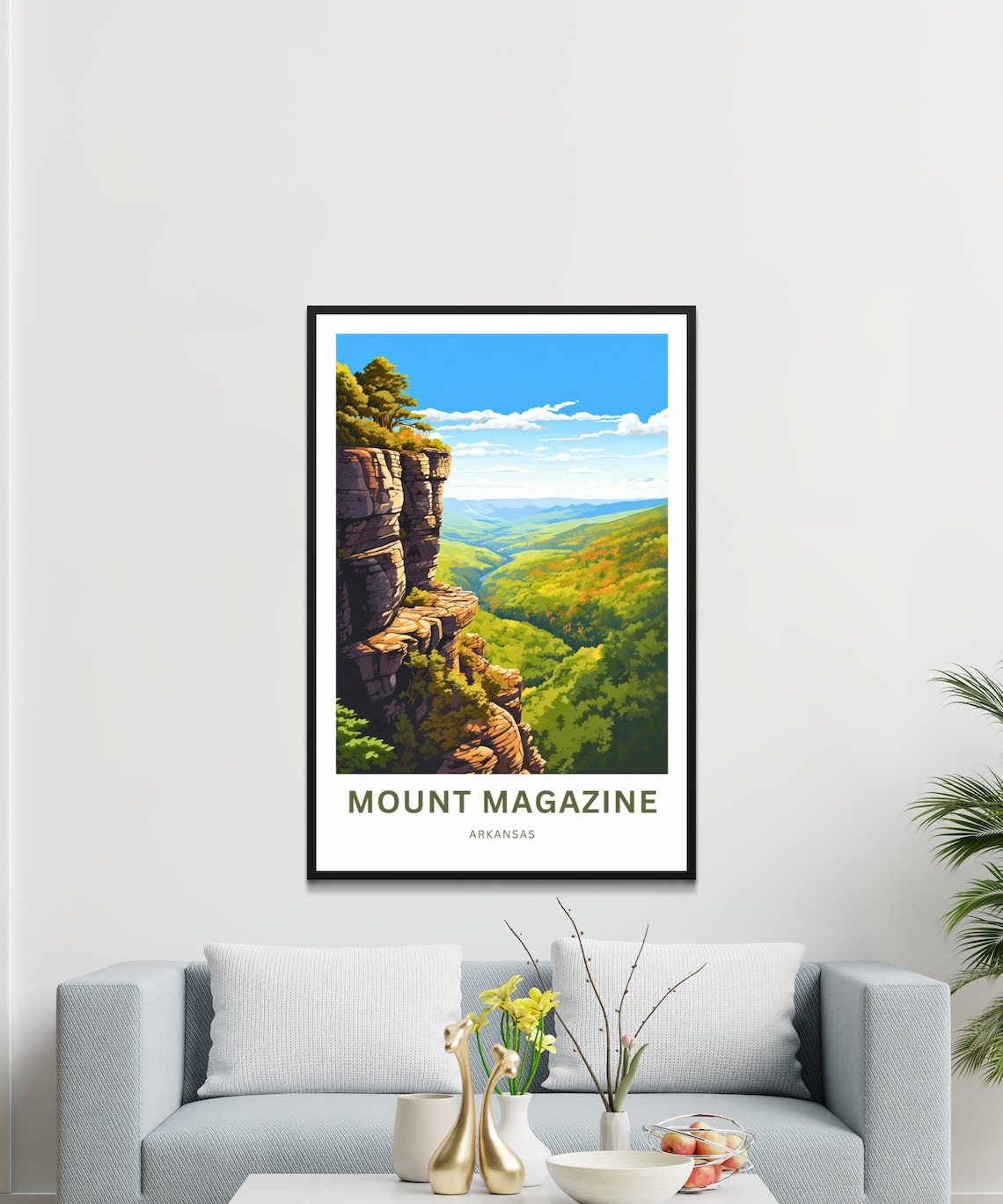 Mount Magazine Arkansas Grand Bluff Valley Overlook Travel Poster - Image 3