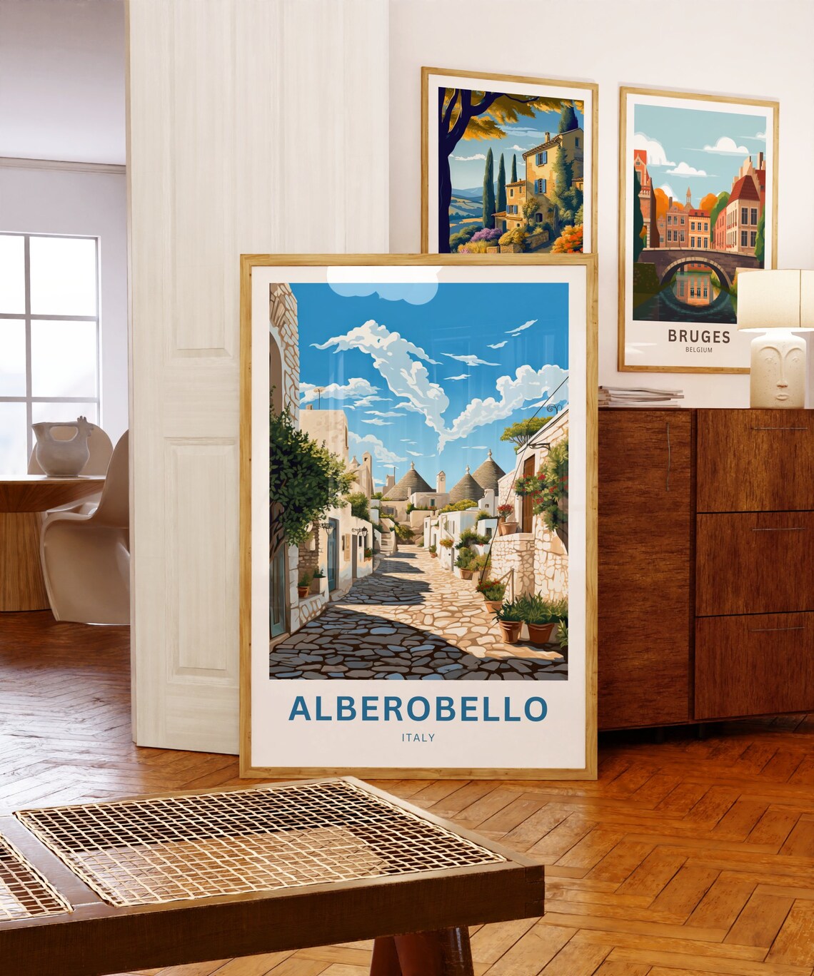 Personalized Alberobello Italy Trulli Village Street Gift Poster - Image 5