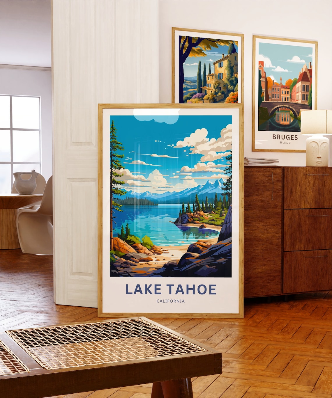 Lake Tahoe California Turquoise Alpine Pines Lake Travel Poster - Image 5