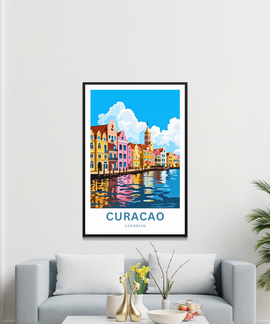 Curacao Travel Poster, Caribbean Wall Art Print - Image 3