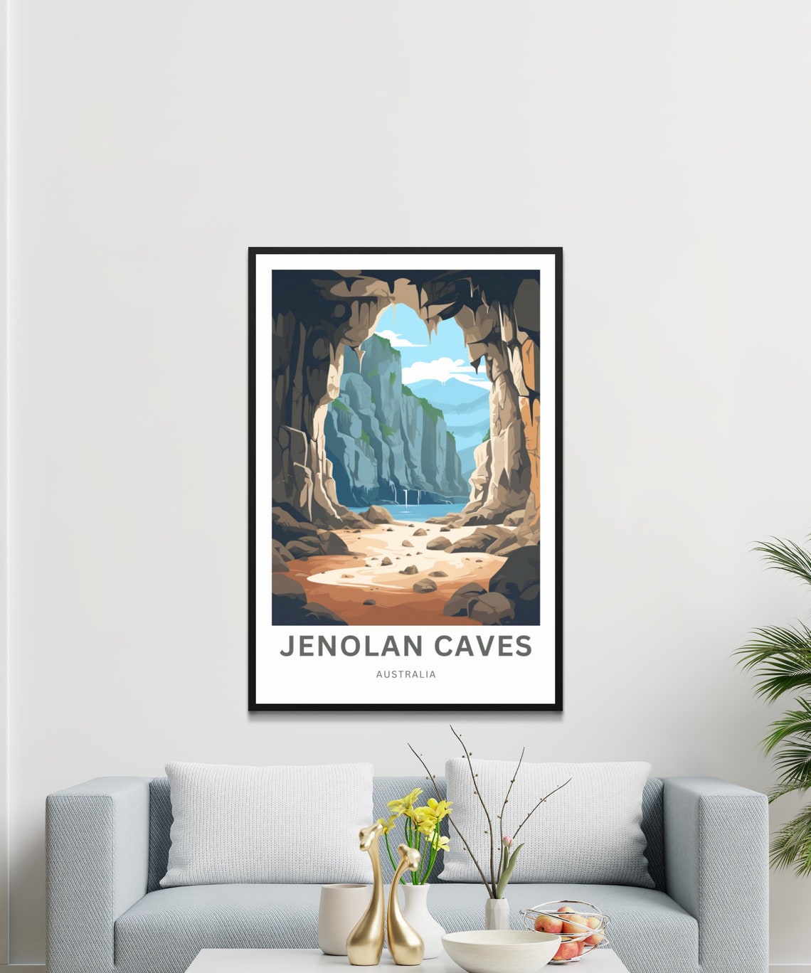 Jenolan Caves Australia Cave Mouth Waterfall Rock Arch Travel Poster - Image 3