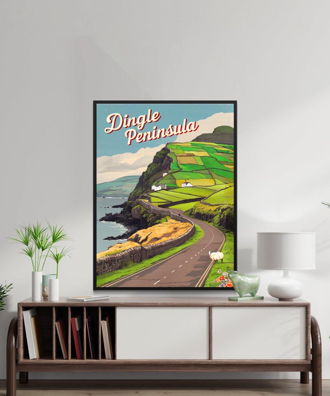 Dingle Peninsula Ireland Winding Coast Road Vintage Travel Poster - Image 3