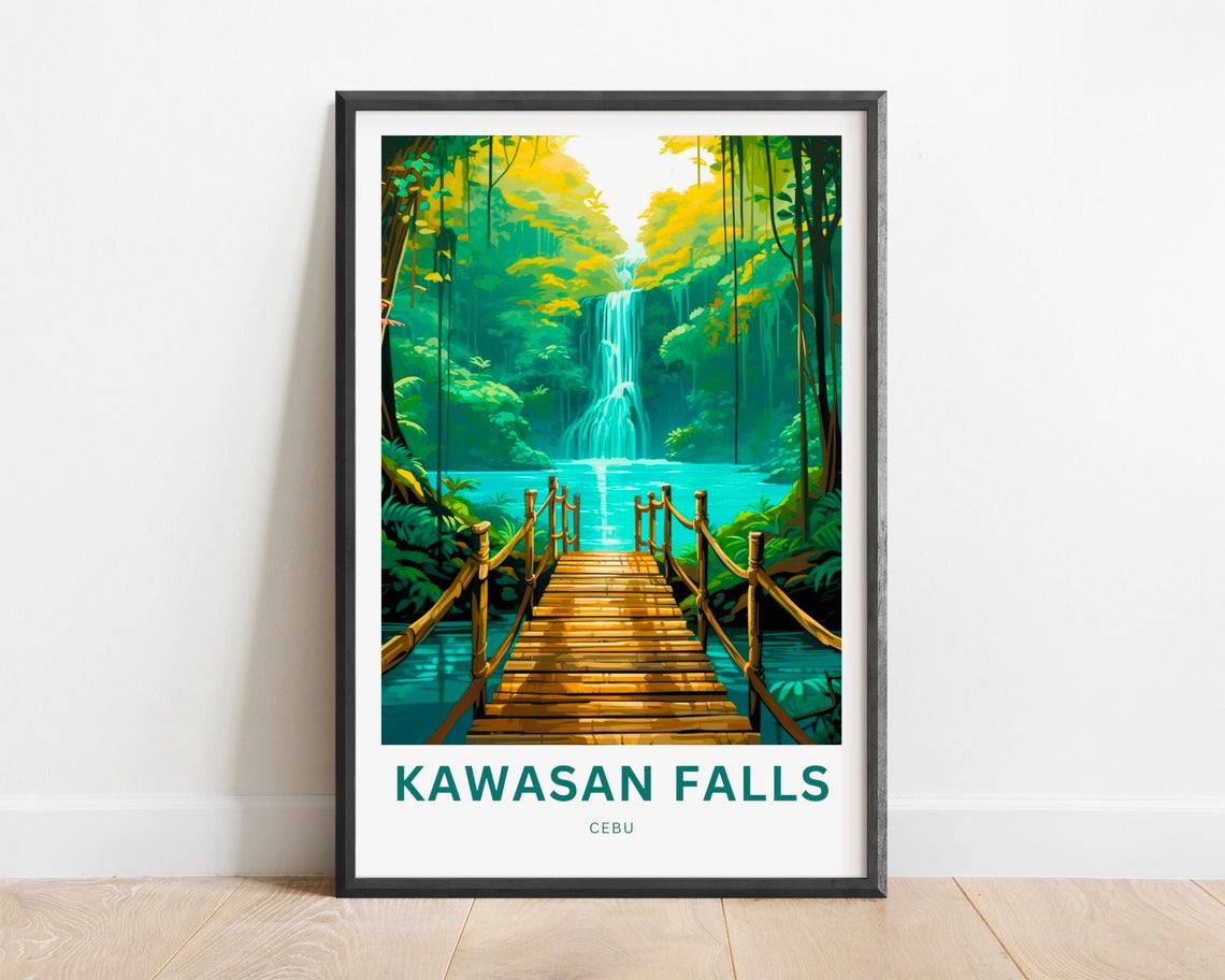 Kawasan Falls Cebu Emerald Canyon River Gorge Tropical Wall Art