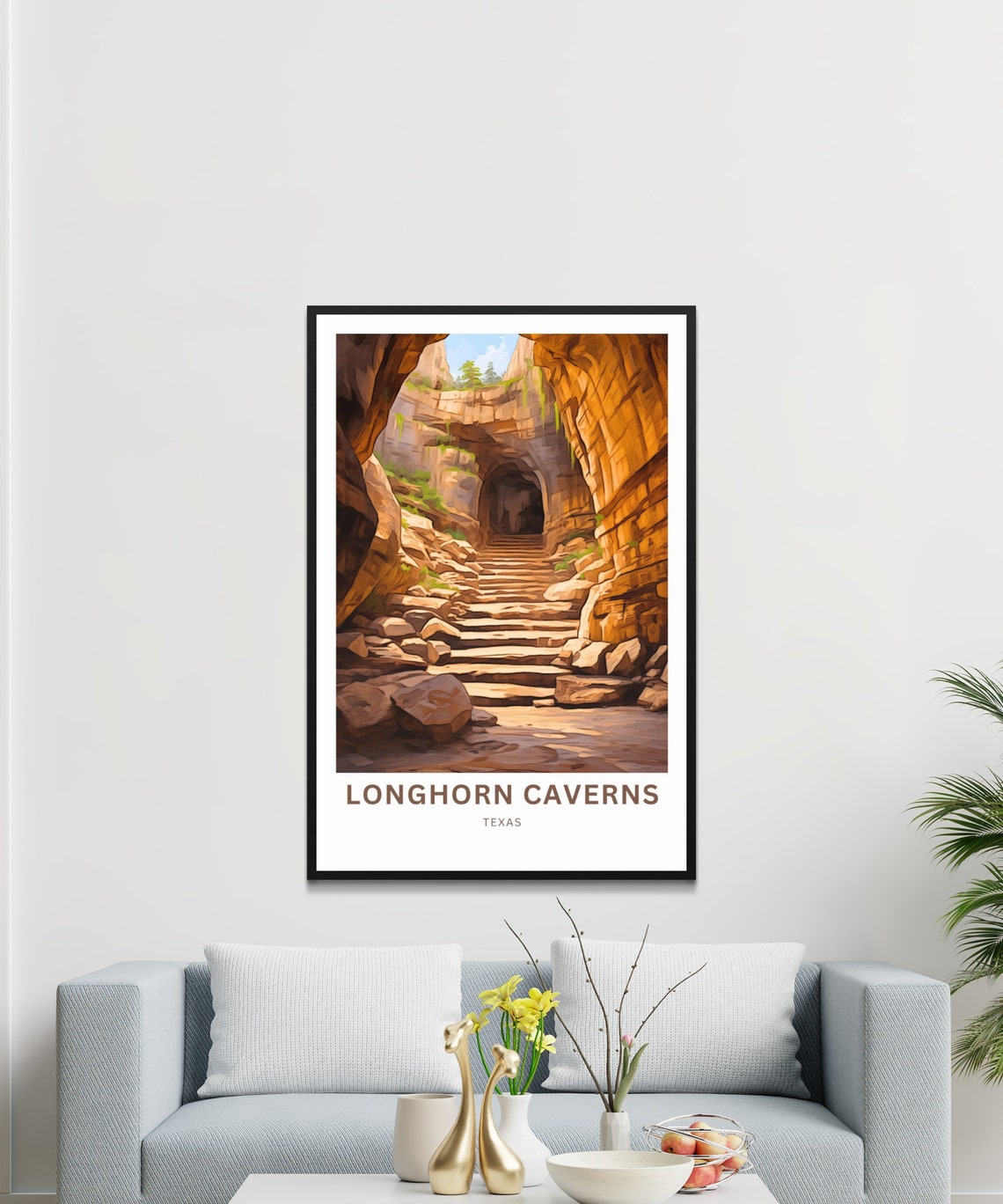 Longhorn Caverns Texas Golden Canyon Steps Adventure Travel Poster - Image 3