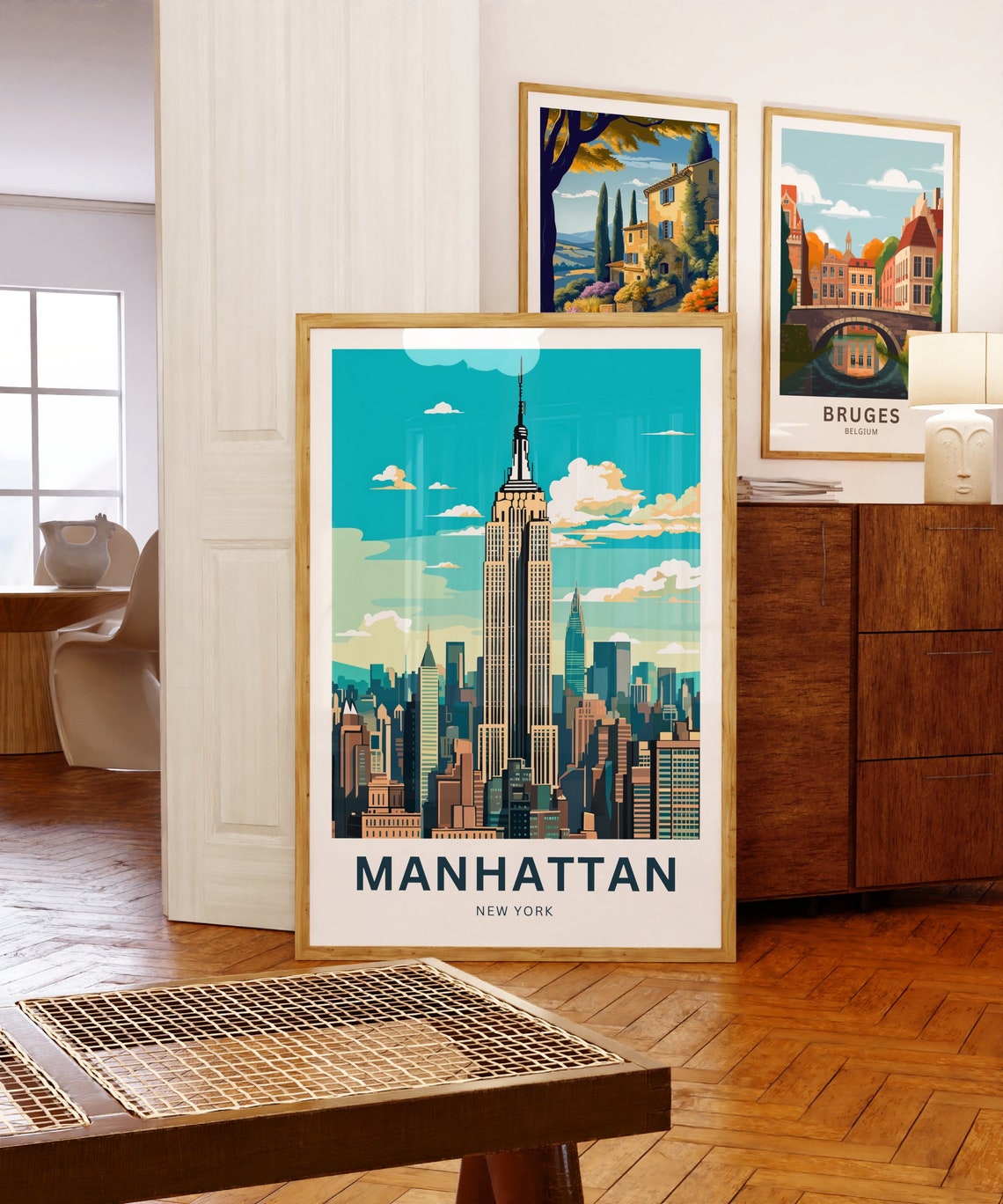 Personalized Manhattan New York Empire State Skyline Scene Poster - Image 5