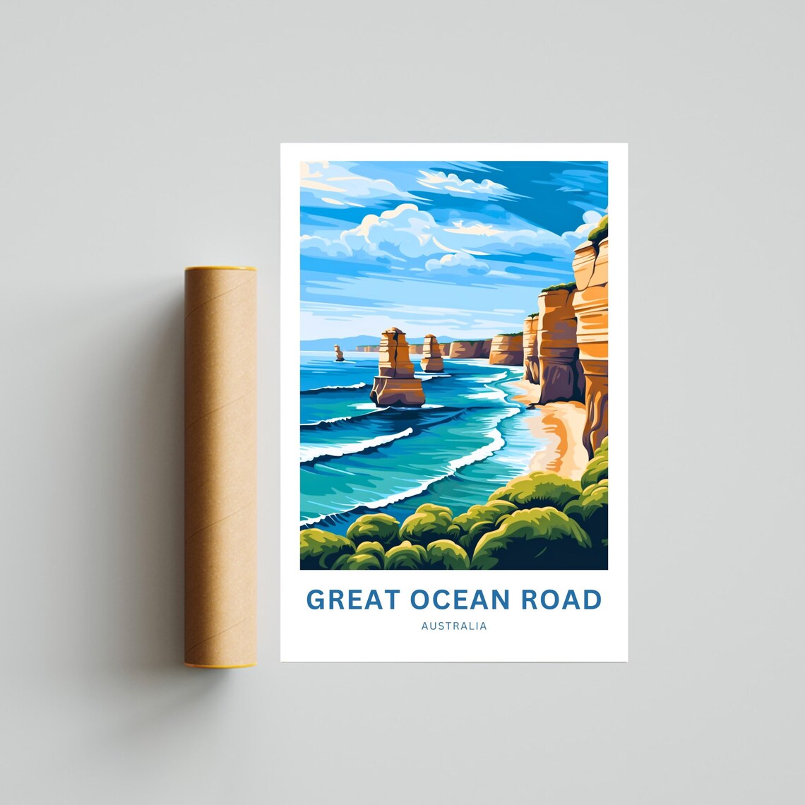 Great Ocean Road Australia Twelve Apostles Coastal Travel Poster - Image 4