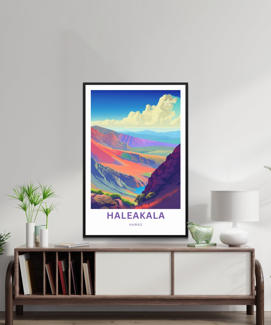 Personalized Haleakala Hawaii Volcano Crater Custom Travel Poster - Image 2