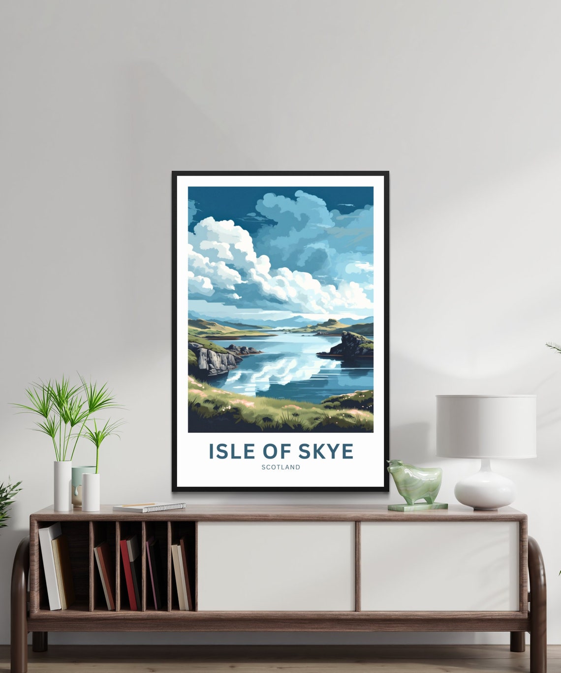 Isle of Skye Scotland Loch Dramatic Clouds Highland Scene Poster - Image 3