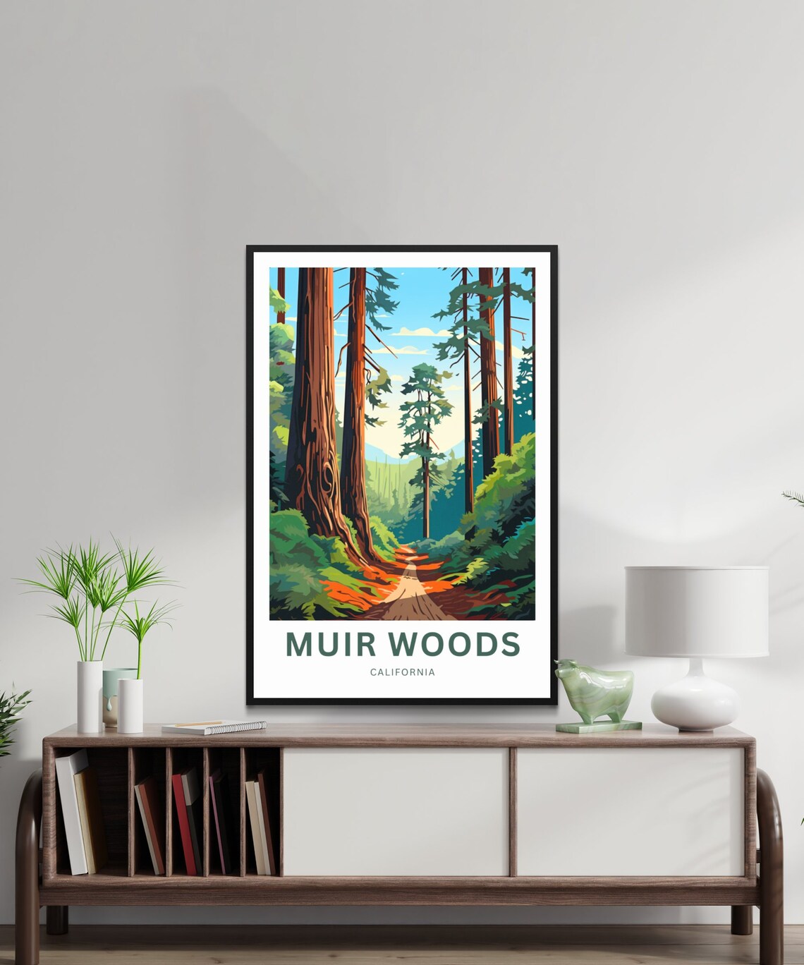 Muir Woods Travel Poster, California Wall Art - Image 2