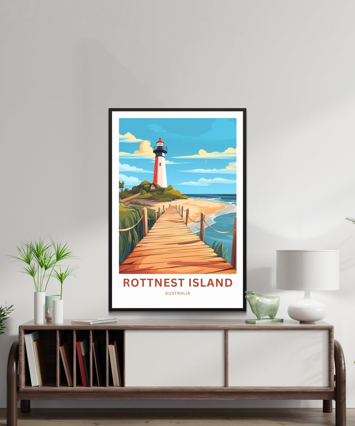 Rottnest Island Australia Lighthouse Boardwalk Travel Poster - Image 2