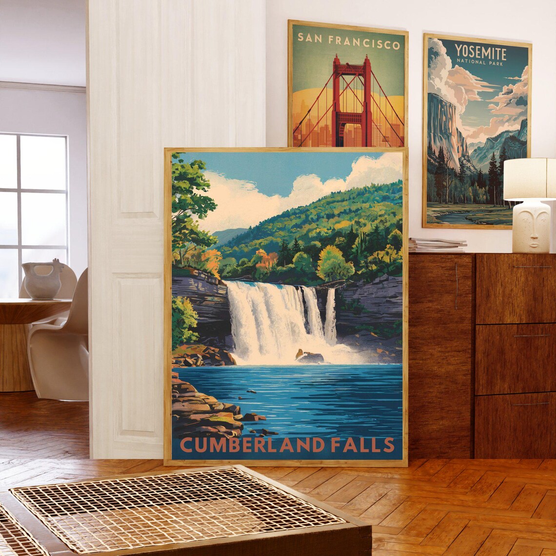Cumberland Falls Blue Pool Cascade Nature Vintage Travel Poster - Image 5